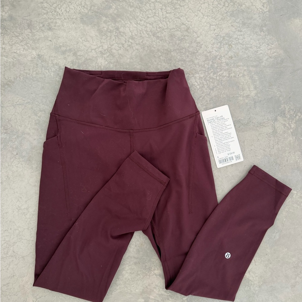 Lululemon Wunder Train with Pockets 25” Goodnight Plum 6